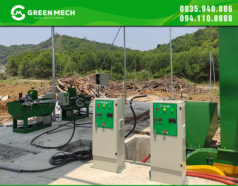 Lắp đặt 2 máy băm gỗ 5 tấn và 2 máy mài dao băm tại Nghệ An