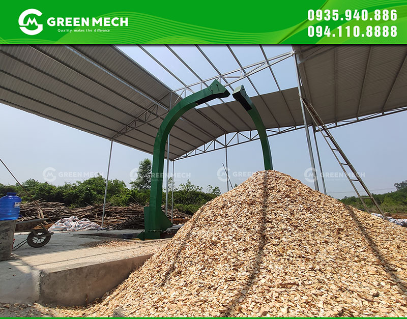 Lắp đặt 2 máy băm gỗ 5 tấn
