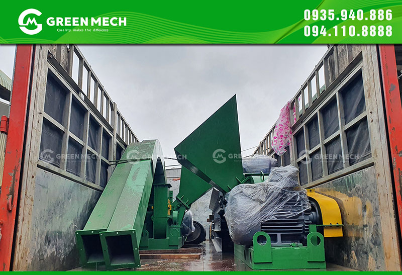 Vận chuyển cung cấp 2 máy băm dăm gỗ đến Nghệ An