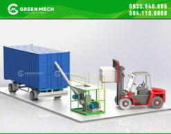 Máy phun viên nén vào container đang dần trở nên phổ biến hiện nay