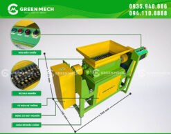 Cấu tạo của máy nghiền 2 trục 200kg GREEN MECH