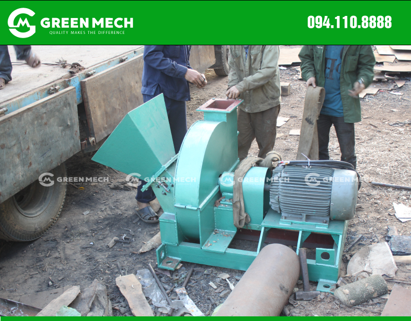 Máy băm gỗ GREEN MECH công suất 1 tấn
