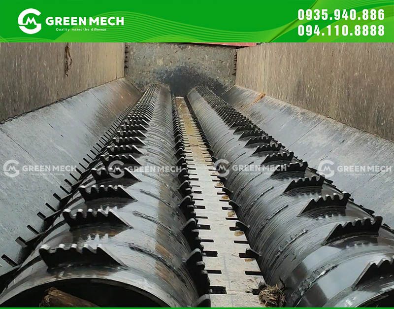 Máy bóc vỏ cây 2 trục